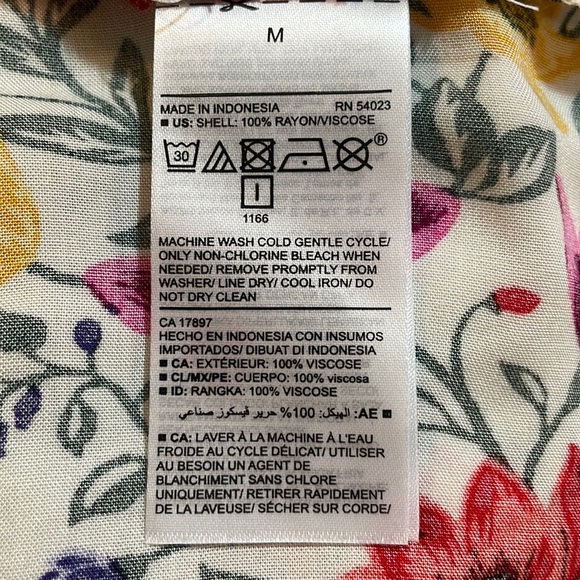 Old Navy Floral Long Sleeve Blouse - White - Picture 16 of 16